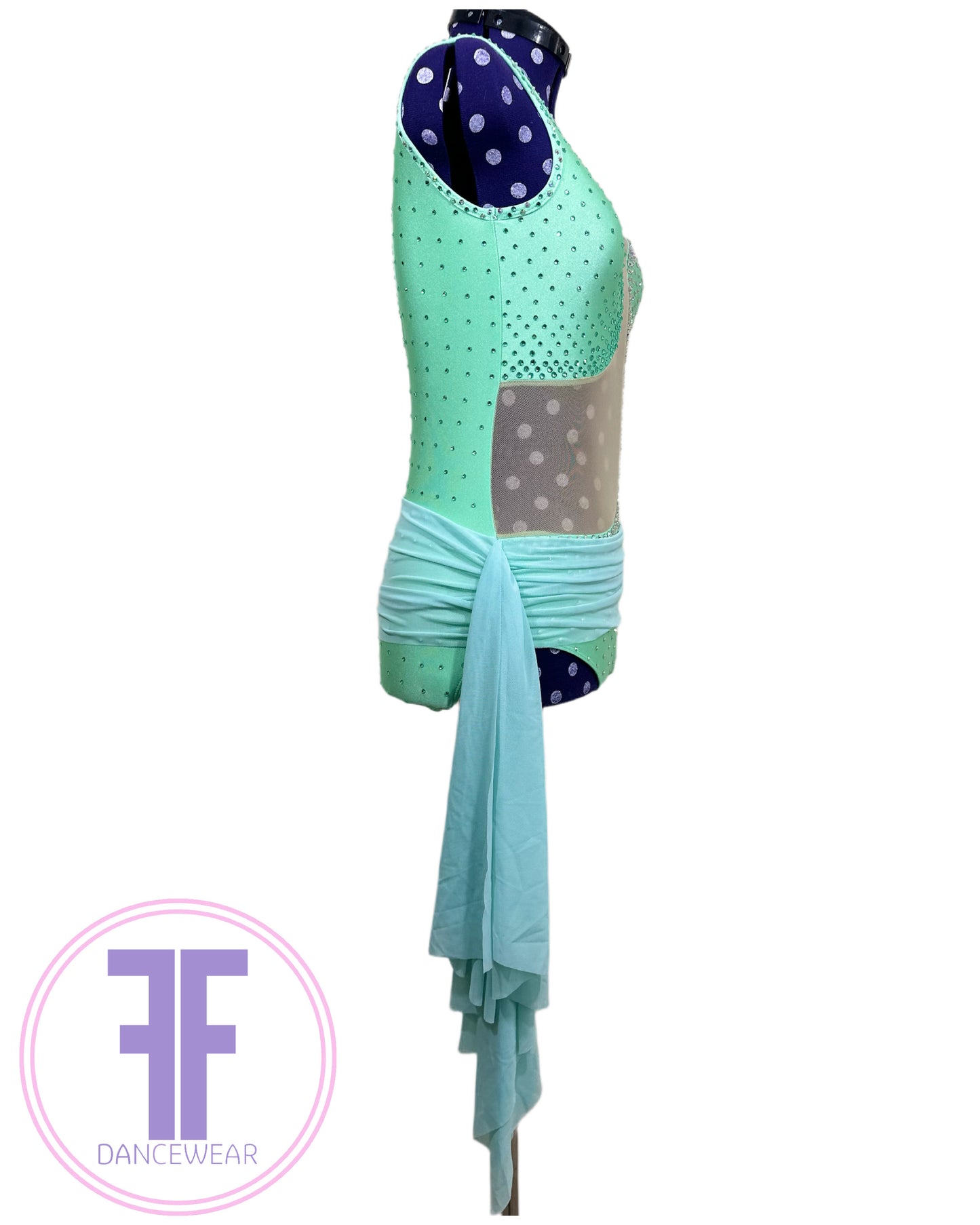 BESPOKE Mint Stoned Lyrical / Contemporary Dance Costume (Adult Small)
