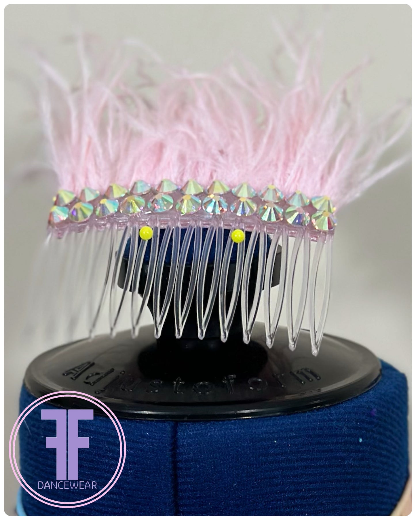 BESPOKE Pastel Rainbow Feather Bustle Stoned Modern / Tap Dance Costume (9/10 yrs)