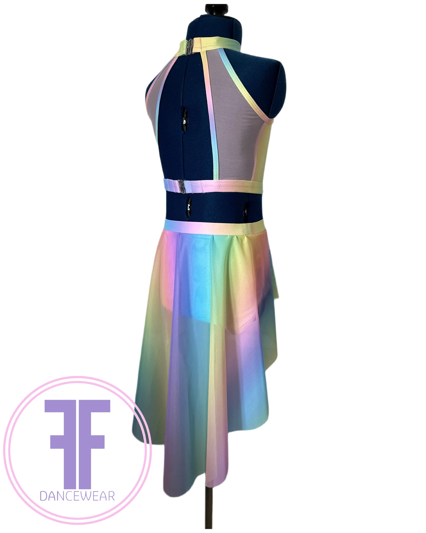 ELENA - Pastel Rainbow Lyrical / Contemporary Dance Costume (Child & Adult Sizes)
