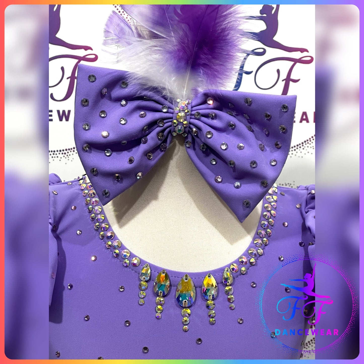 BESPOKE 2 in 1 Lilac Stoned Lyrical / Contemporary / Modern / Tap / Jazz Dance Costume (Size 0 - 5/6 yrs)
