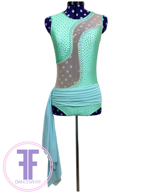 BESPOKE Mint Stoned Lyrical / Contemporary Dance Costume (Adult Small)