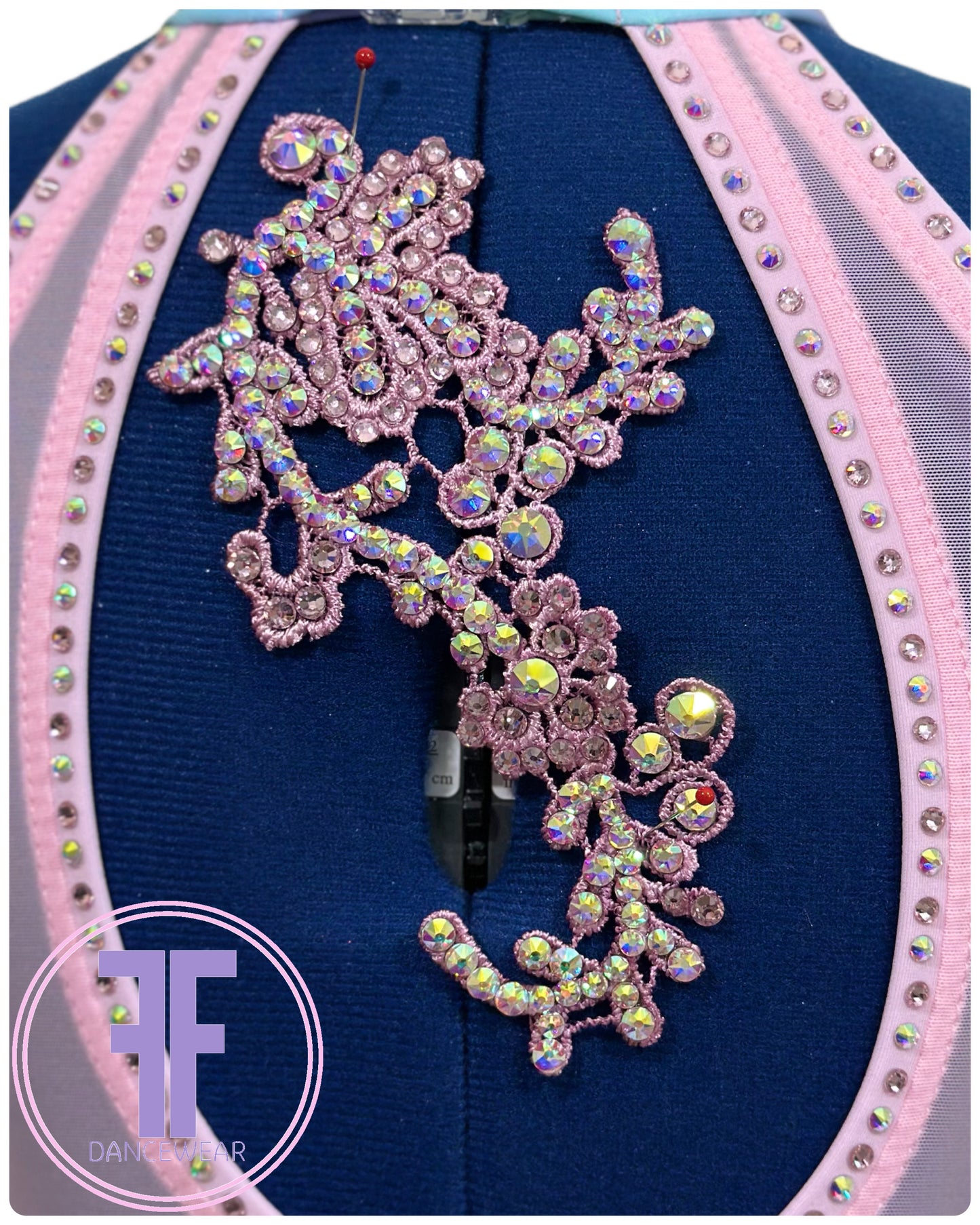 BESPOKE Pastel Rainbow & Pink Stoned Lyrical / Contemporary Dance Costume (7/8 yrs)