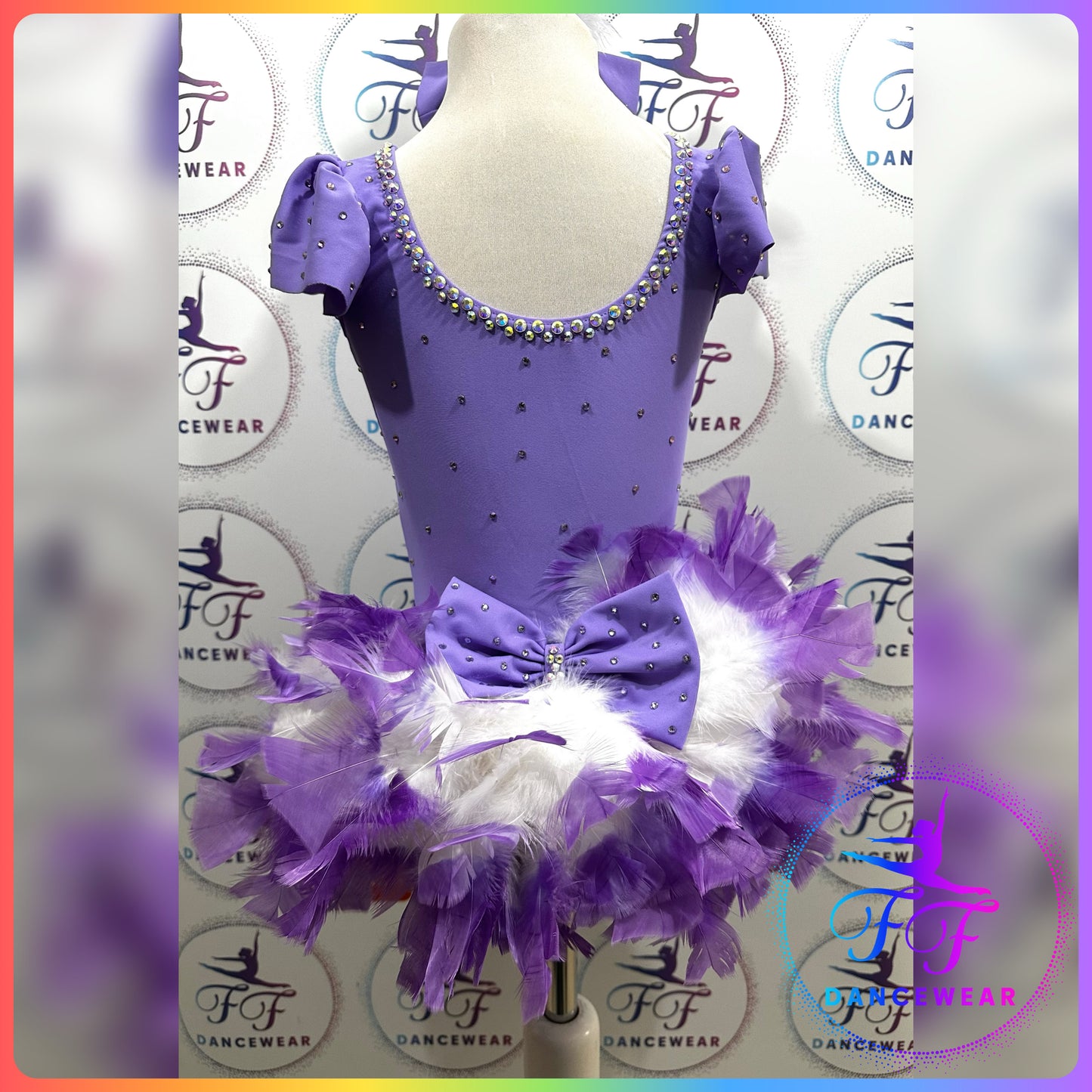 BESPOKE 2 in 1 Lilac Stoned Lyrical / Contemporary / Modern / Tap / Jazz Dance Costume (Size 0 - 5/6 yrs)