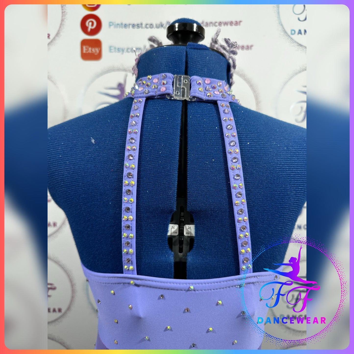 BESPOKE Lilac Stoned Lyrical / Contemporary Dance Costume (Size 1 - 7/8 yrs)