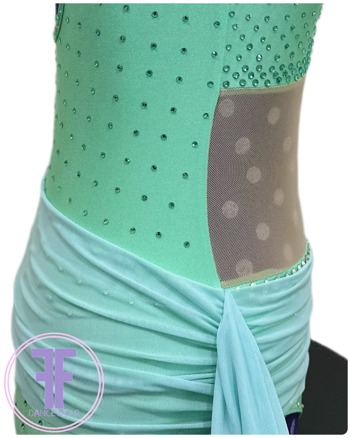 BESPOKE Mint Stoned Lyrical / Contemporary Dance Costume (Adult Small)