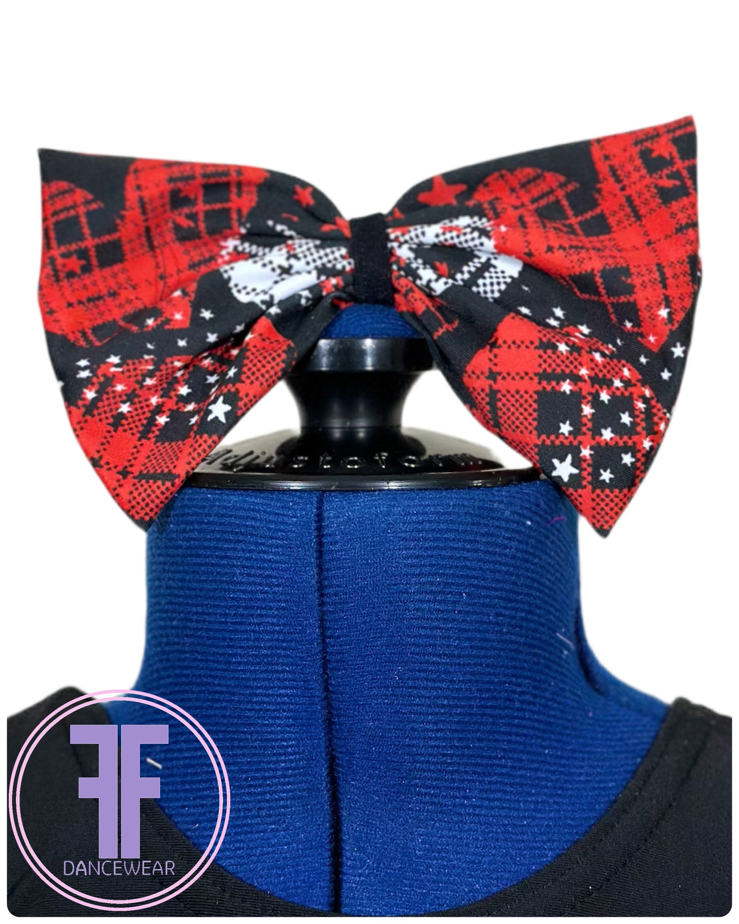 BESPOKE Tartan Red & Black Heart Modern / Tap Dance Costume (7/8 yrs)