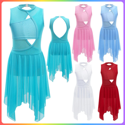 Girls Lyrical / Contemporary Irregular Hem Skirted Leotard