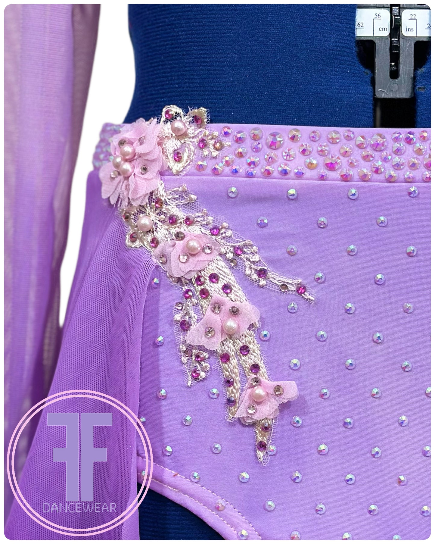 BESPOKE Pink & Violet Lyrical / Contemporary Dance Costume (9/10 yrs)