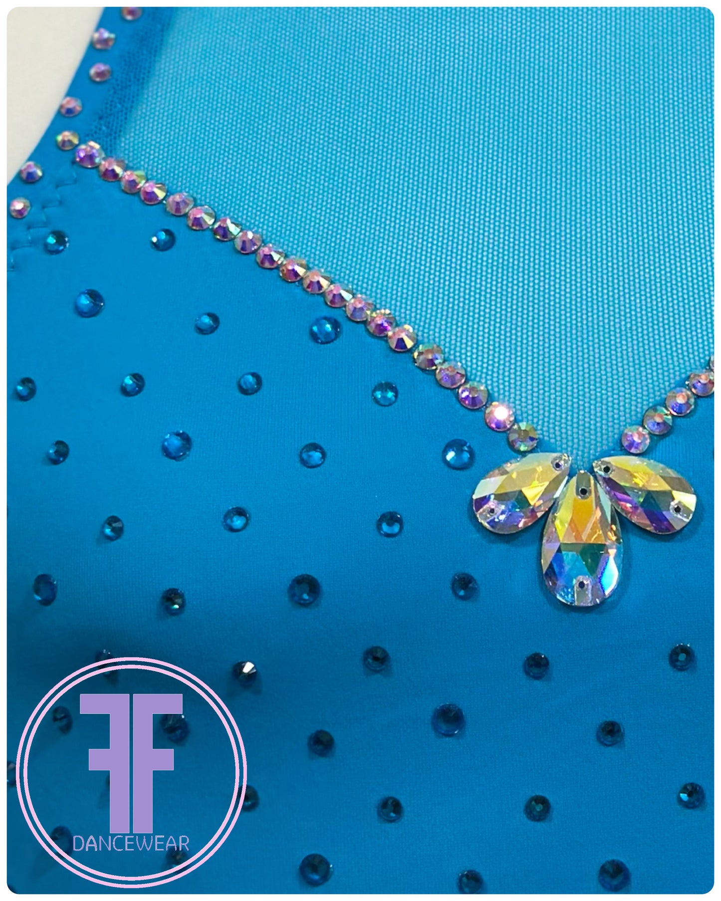 BESPOKE Turquoise Stoned Modern / Tap Dance Costume (11/12 yrs)