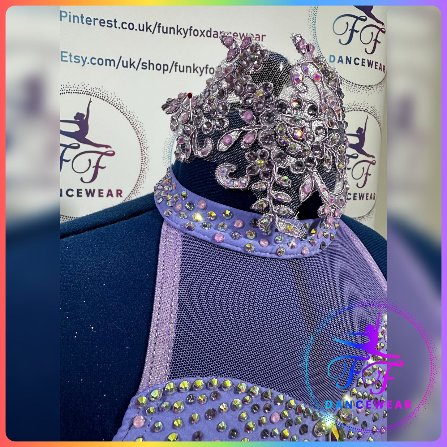 BESPOKE Lilac Stoned Lyrical / Contemporary Dance Costume (Size 1 - 7/8 yrs)