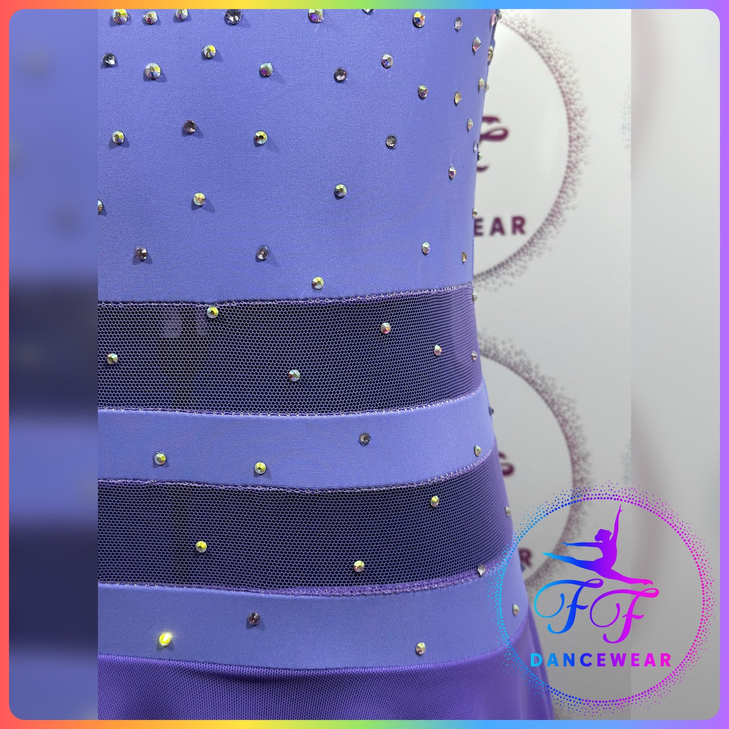 BESPOKE Lilac Stoned Lyrical / Contemporary Dance Costume (Size 1 - 7/8 yrs)