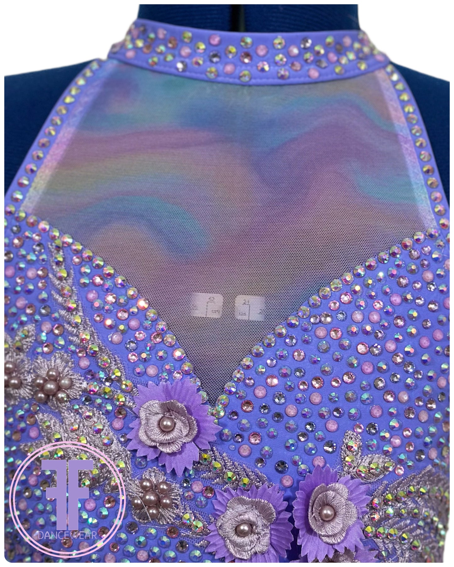 BESPOKE Rainbow & Lilac Lyrical / Contemporary Dance Costume (9/10 yrs)