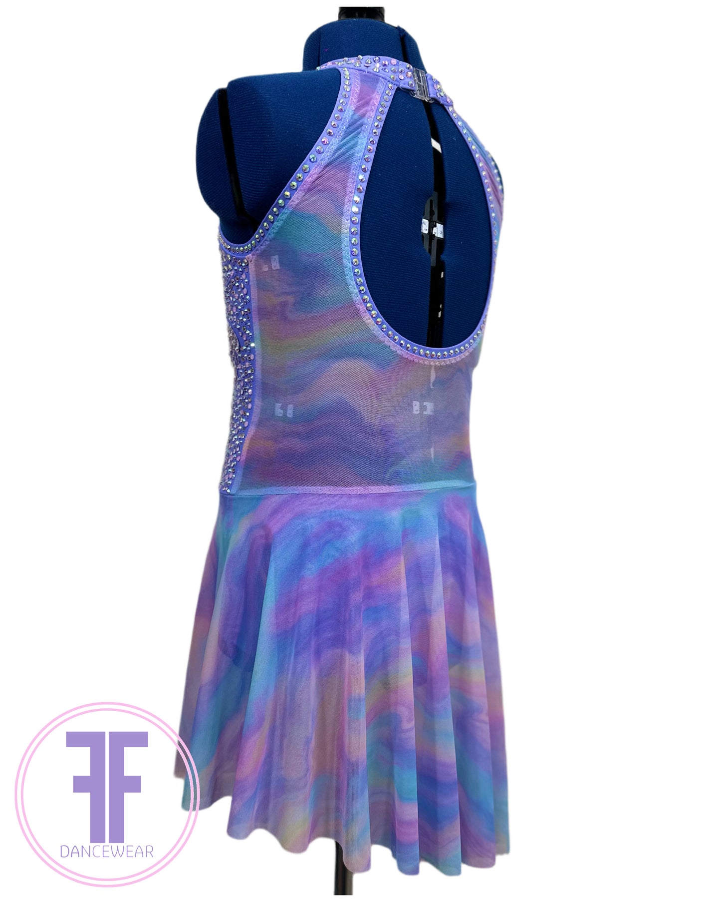 BESPOKE Rainbow & Lilac Lyrical / Contemporary Dance Costume (9/10 yrs)