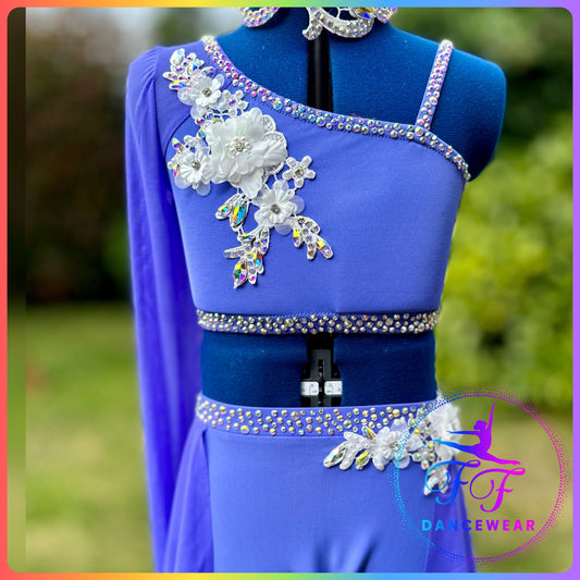 BESPOKE Lilac Stoned Lyrical / Contemporary Dance Costume (9/10 yrs)