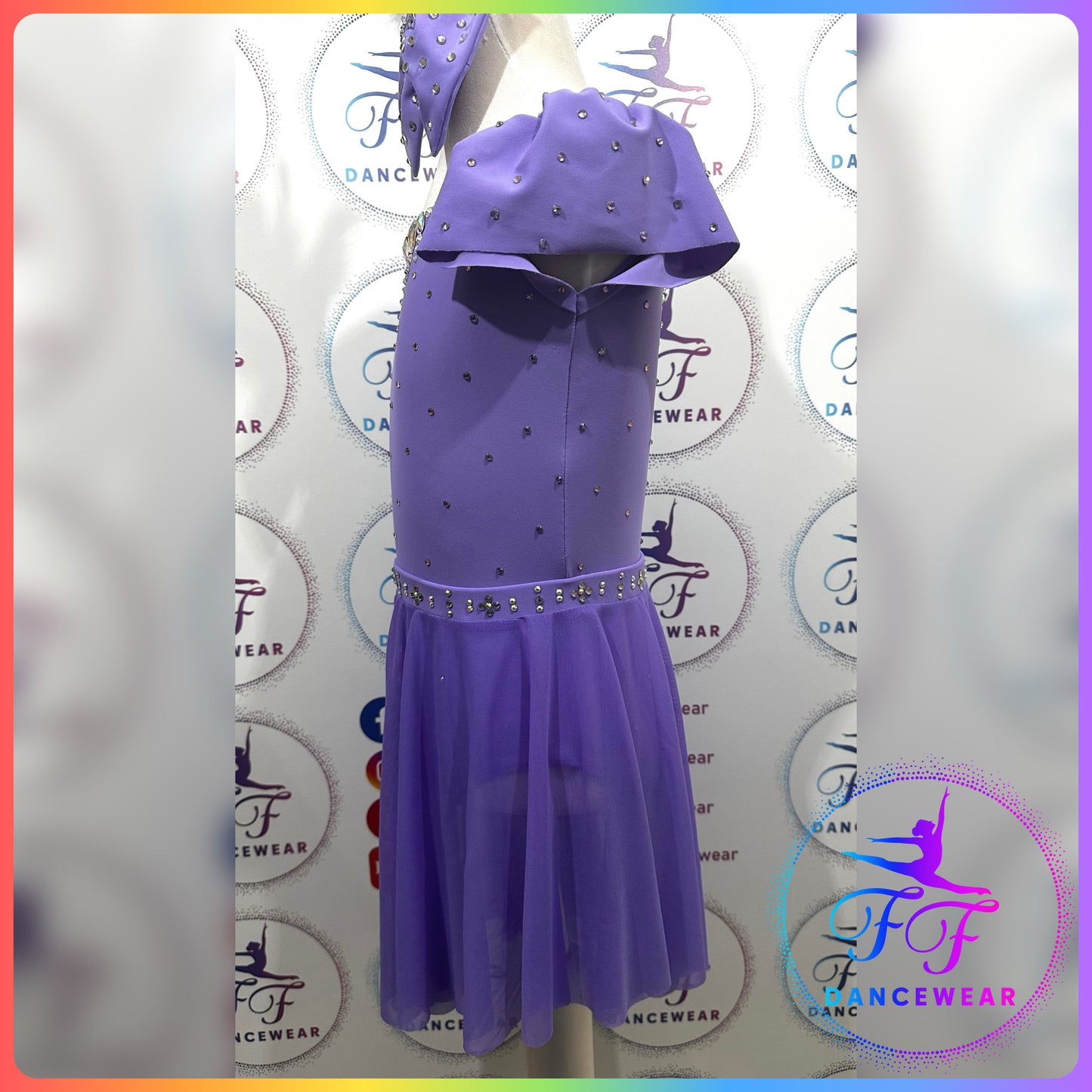 BESPOKE 2 in 1 Lilac Stoned Lyrical / Contemporary / Modern / Tap / Jazz Dance Costume (Size 0 - 5/6 yrs)