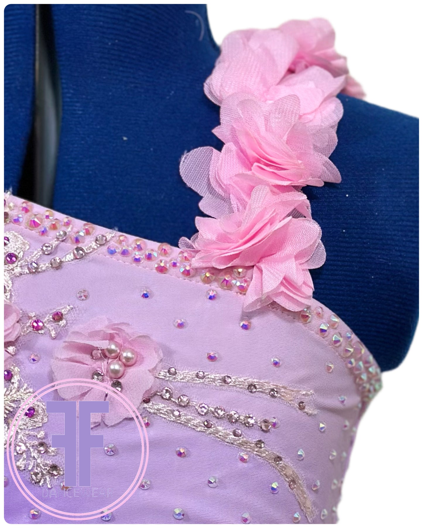 BESPOKE Pink & Violet Lyrical / Contemporary Dance Costume (9/10 yrs)