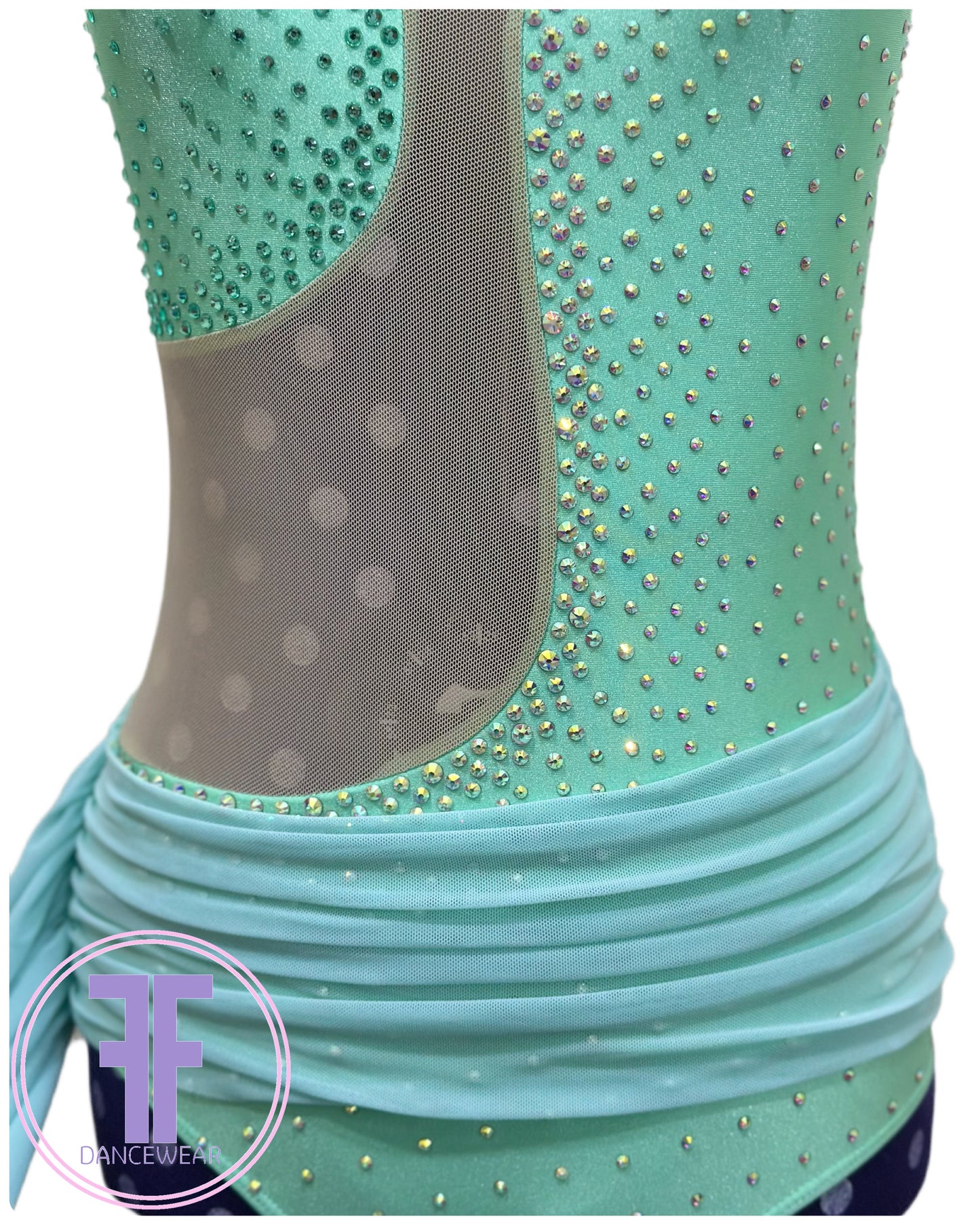 BESPOKE Mint Stoned Lyrical / Contemporary Dance Costume (Adult Small)