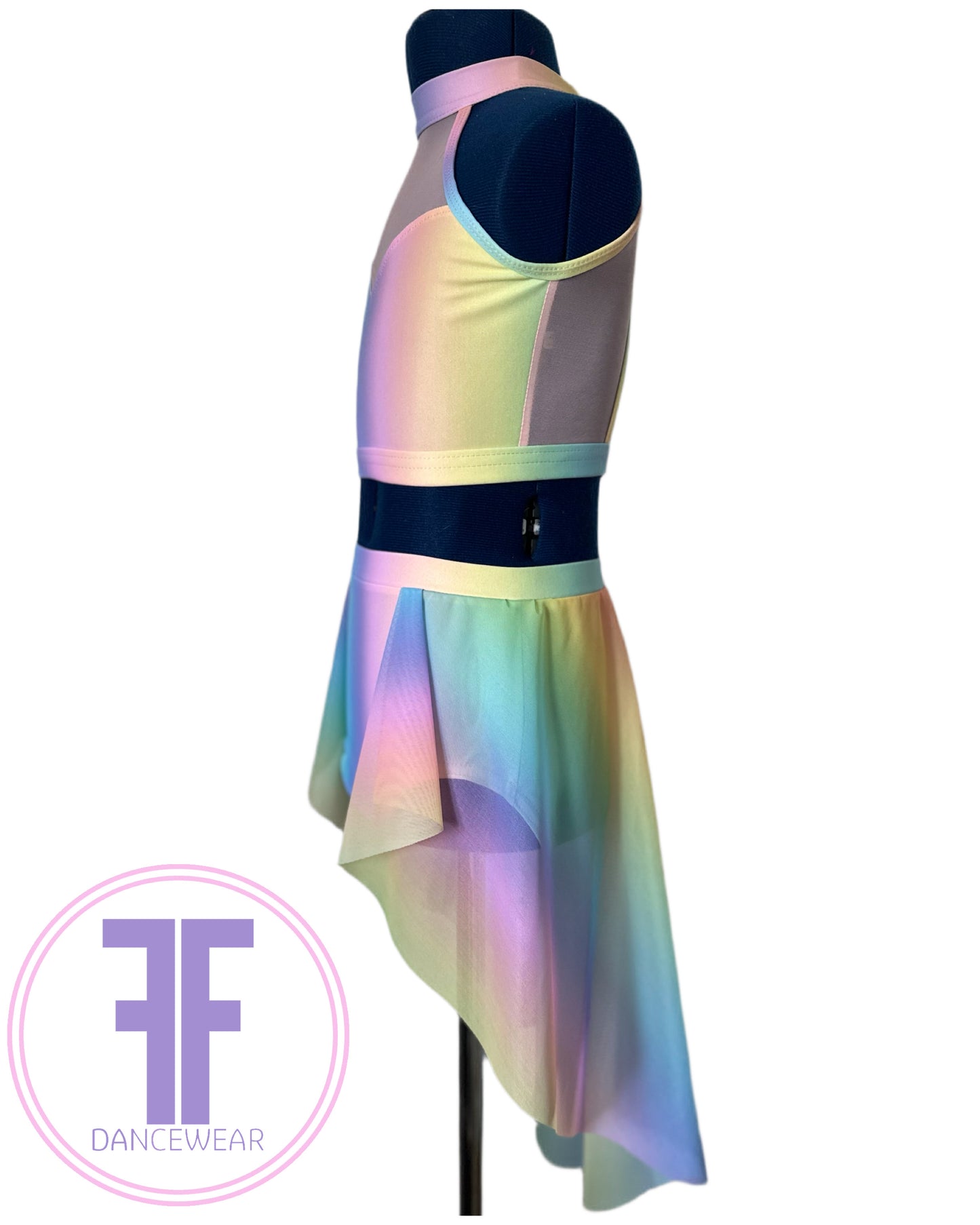 ELENA - Pastel Rainbow Lyrical / Contemporary Dance Costume (Child & Adult Sizes)