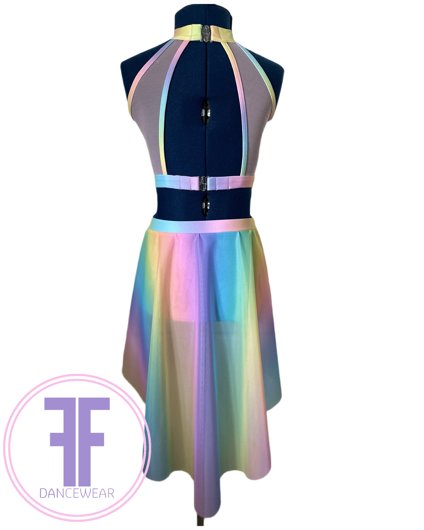 ELENA - Pastel Rainbow Lyrical / Contemporary Dance Costume (Child & Adult Sizes)