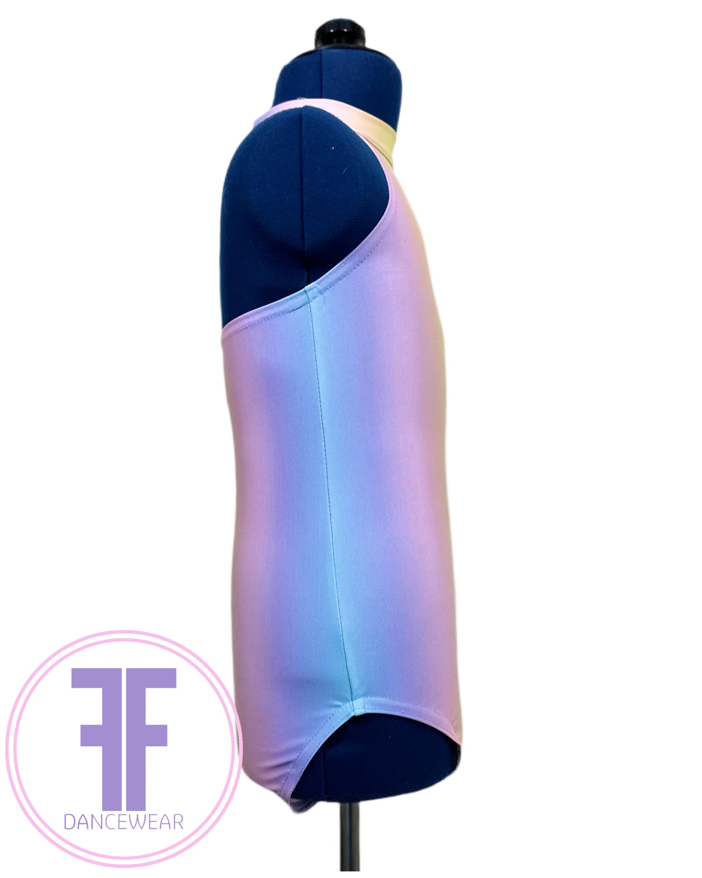 BESPOKE Pastel Rainbow leotard & skirt Lyrical / Contemporary Dance Costume (7/8 yrs)