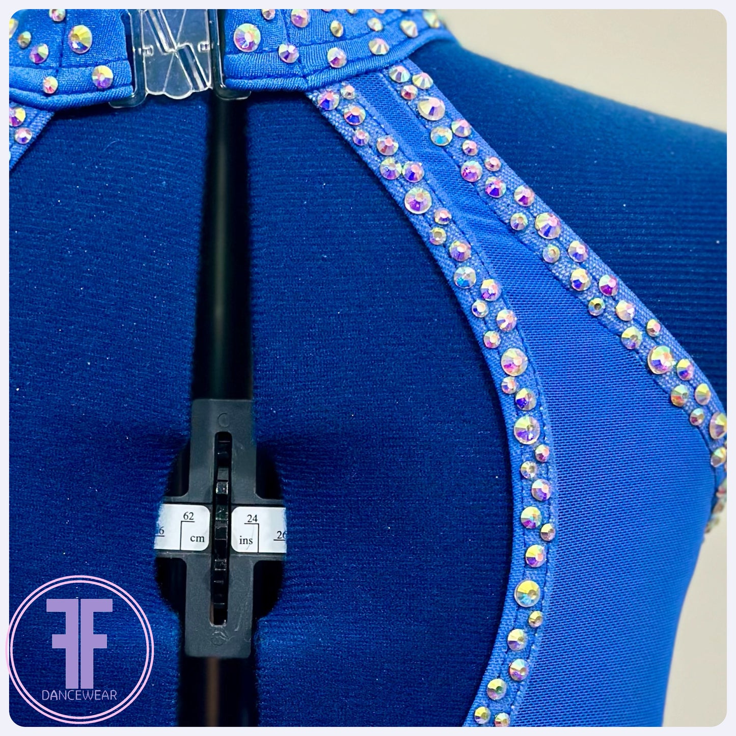 BESPOKE Cornflower Blue Stoned Lyrical / Contemporary Dance Costume (9/10 yrs)