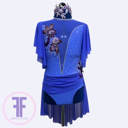 BESPOKE Dark Lilac Stoned Lyrical / Contemporary Dance Costume (9/10 yrs)