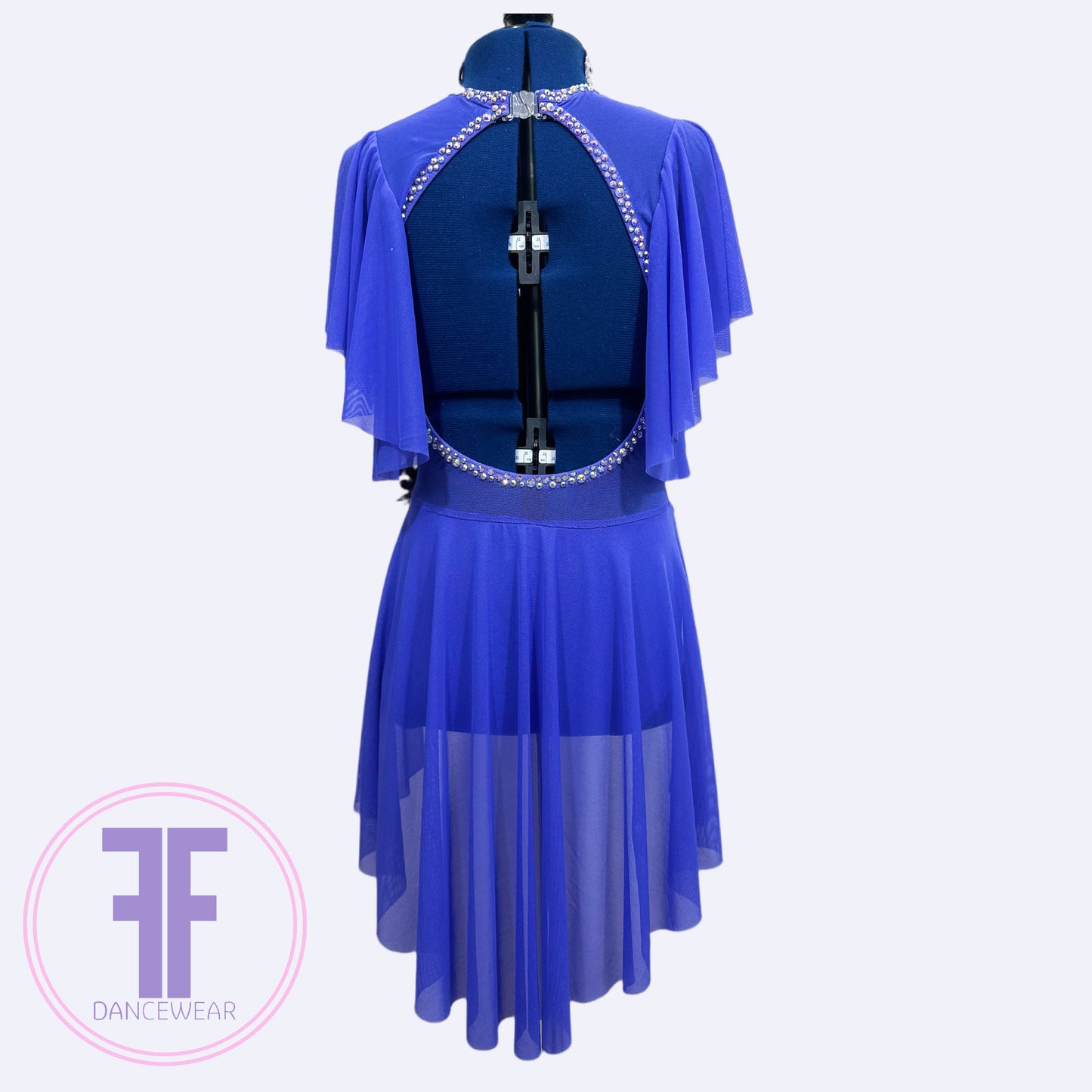 BESPOKE Dark Lilac Stoned Lyrical / Contemporary Dance Costume (9/10 yrs)