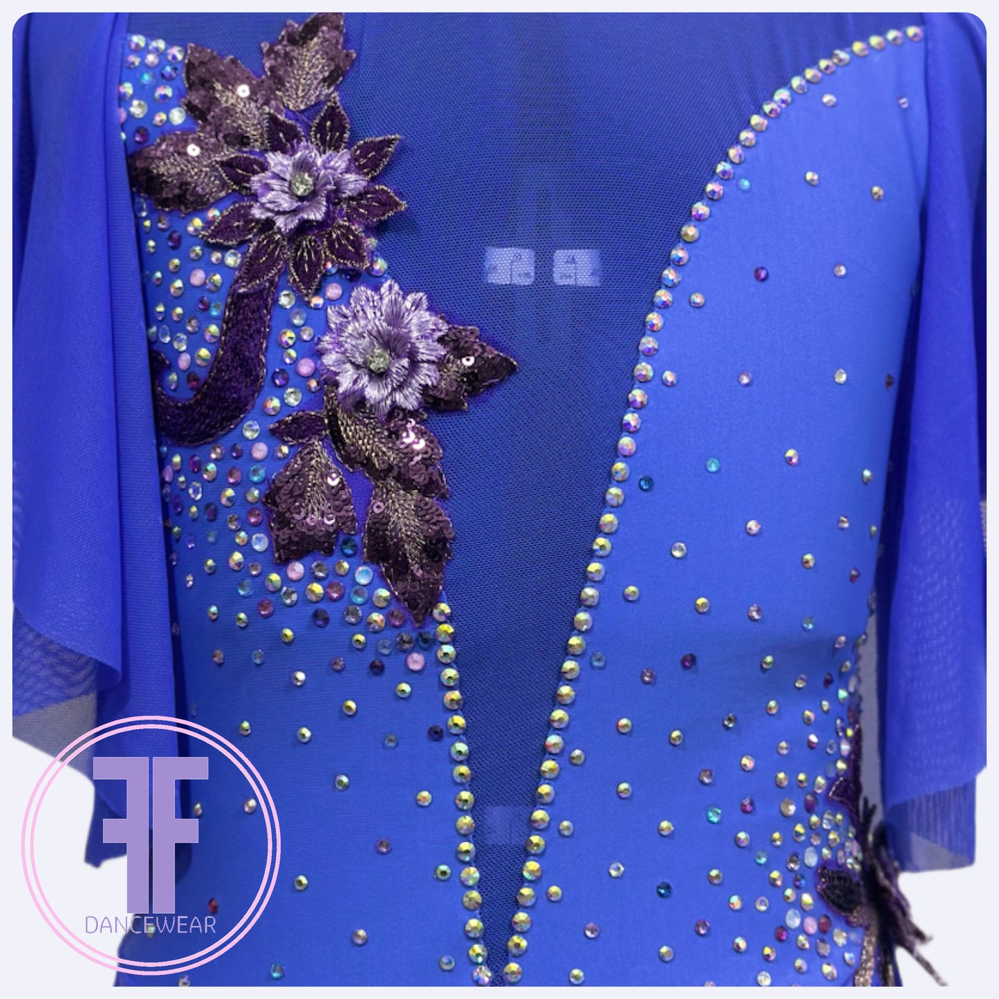 BESPOKE Dark Lilac Stoned Lyrical / Contemporary Dance Costume (9/10 yrs)