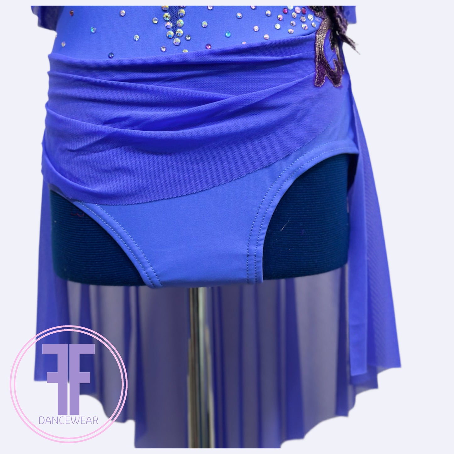 BESPOKE Dark Lilac Stoned Lyrical / Contemporary Dance Costume (9/10 yrs)