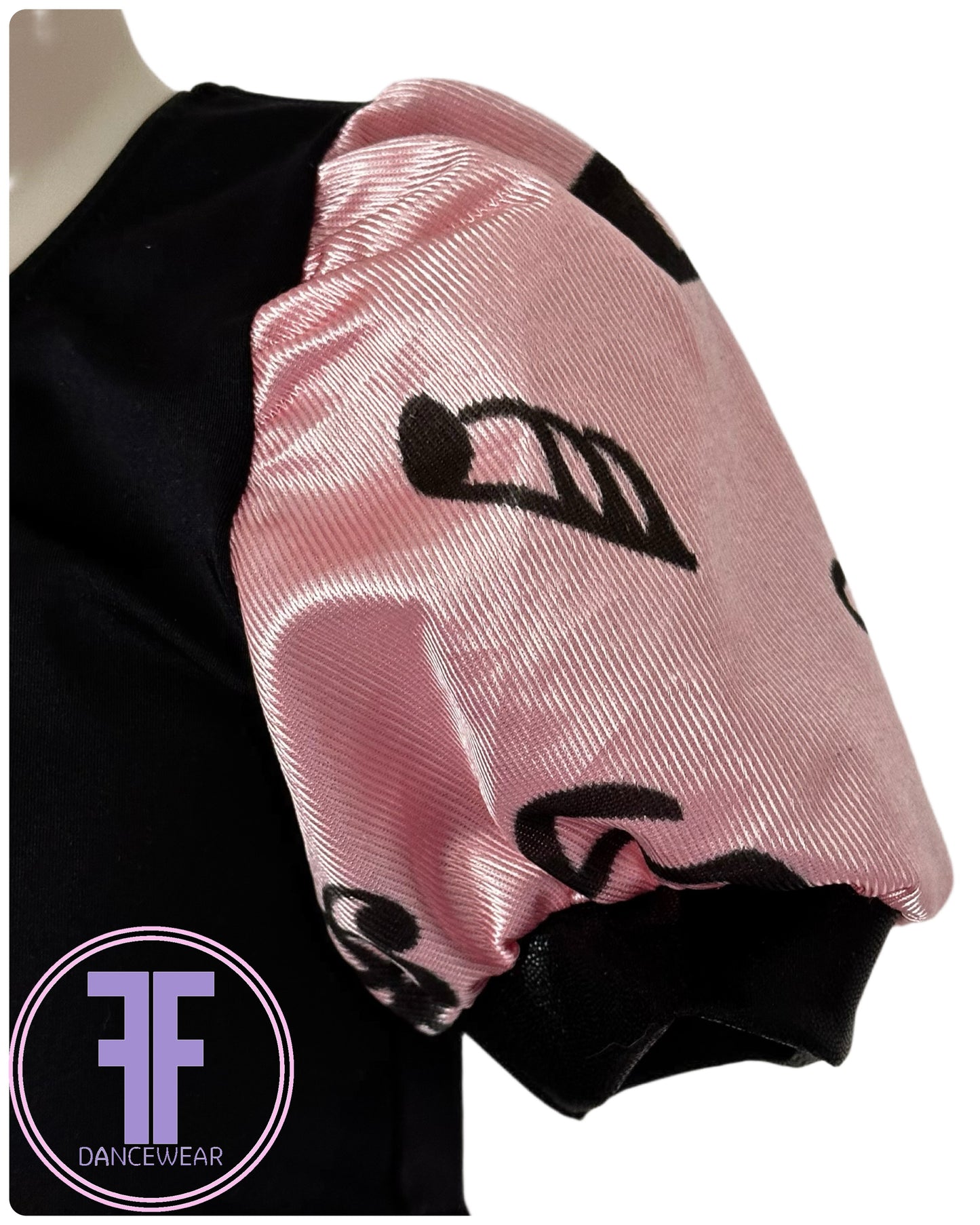 Black & Pink Musical Notes Modern / Tap Dance Costume