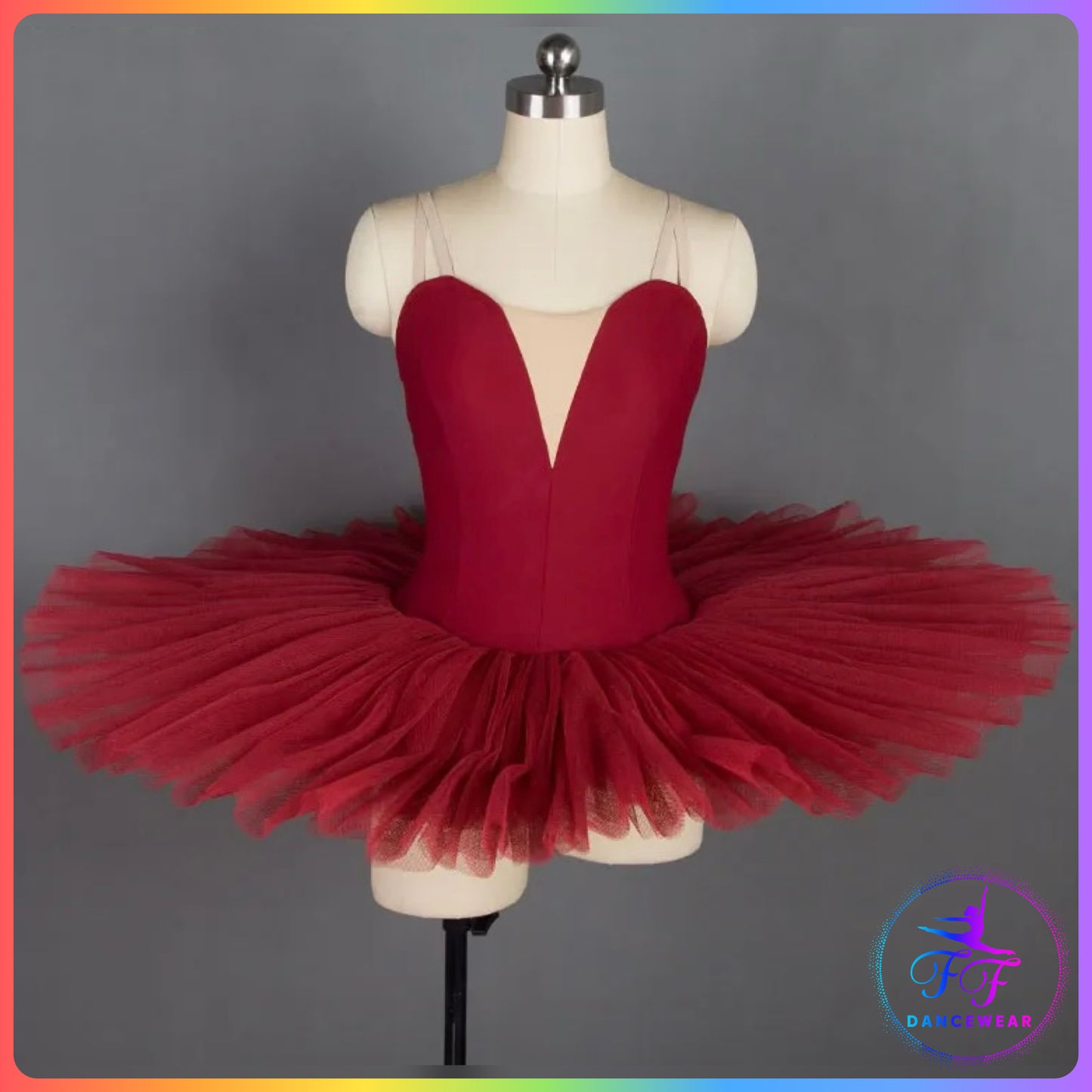 Wine Stretch Pancake Ballet Tutu