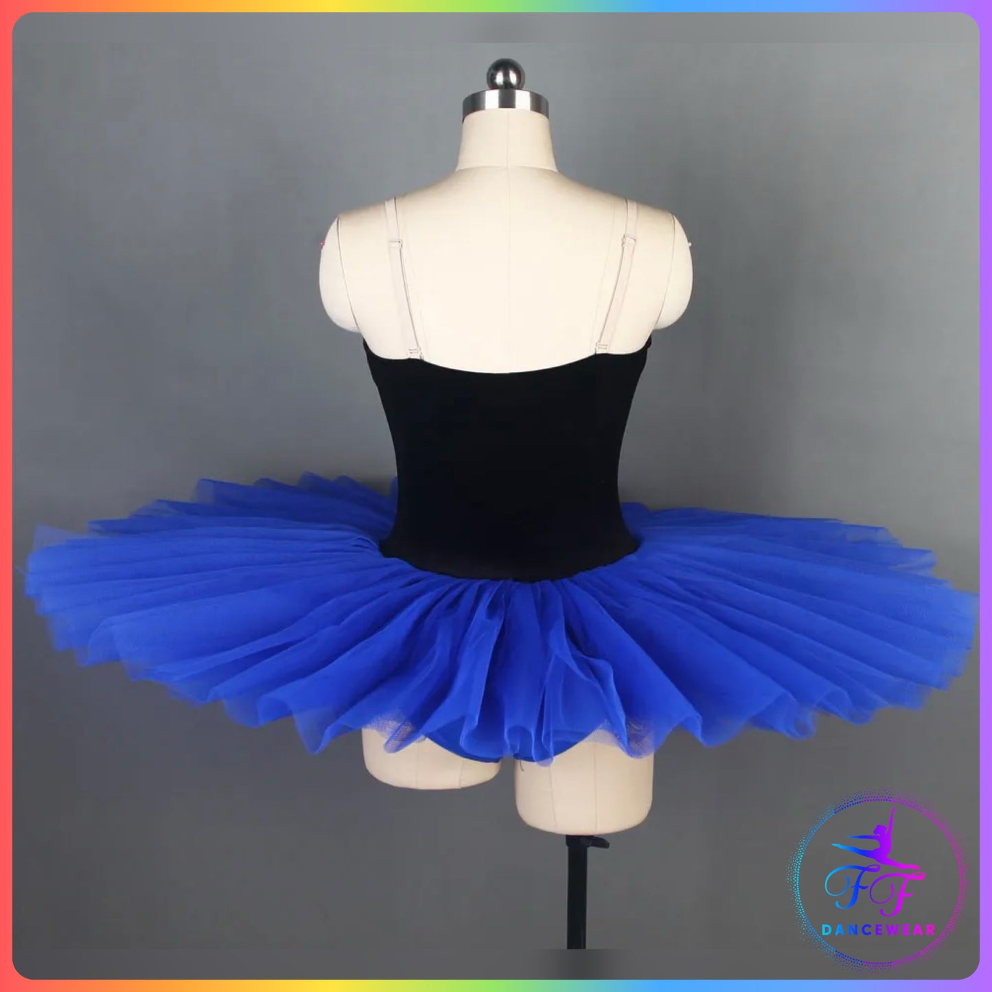 Black Velvet & Blue Stretch Pancake Ballet Tutu