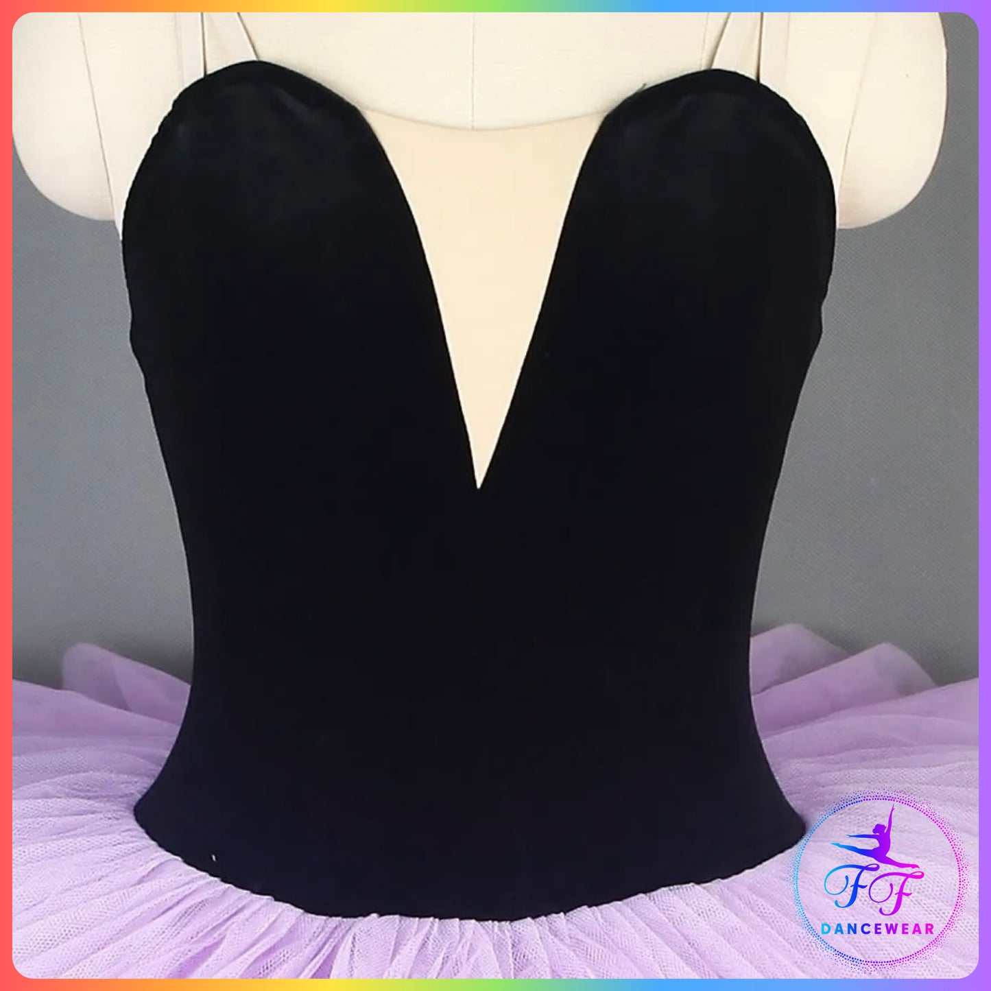 Black Velvet & Lilac Stretch Pancake Ballet Tutu