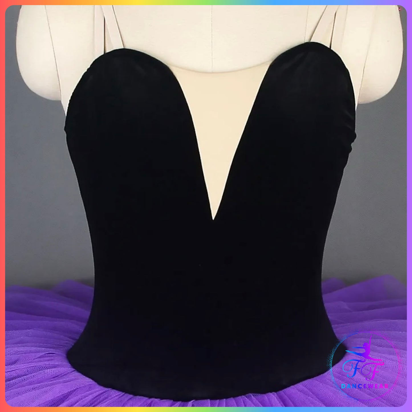Black Velvet & Purple Stretch Pancake Ballet Tutu