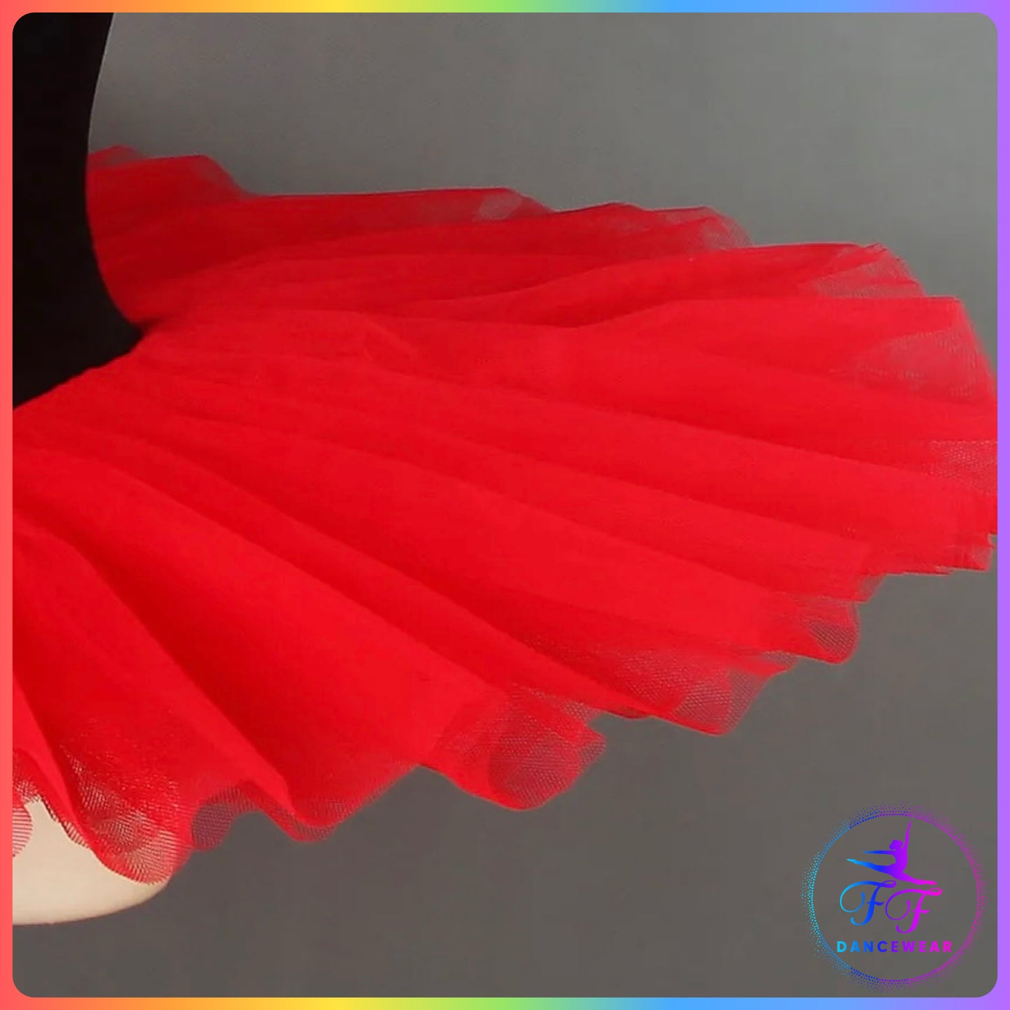 Black Velvet & Red Stretch Pancake Ballet Tutu