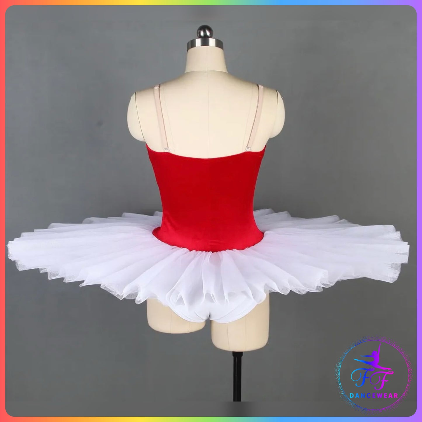 Red Velvet & White Stretch Pancake Ballet Tutu