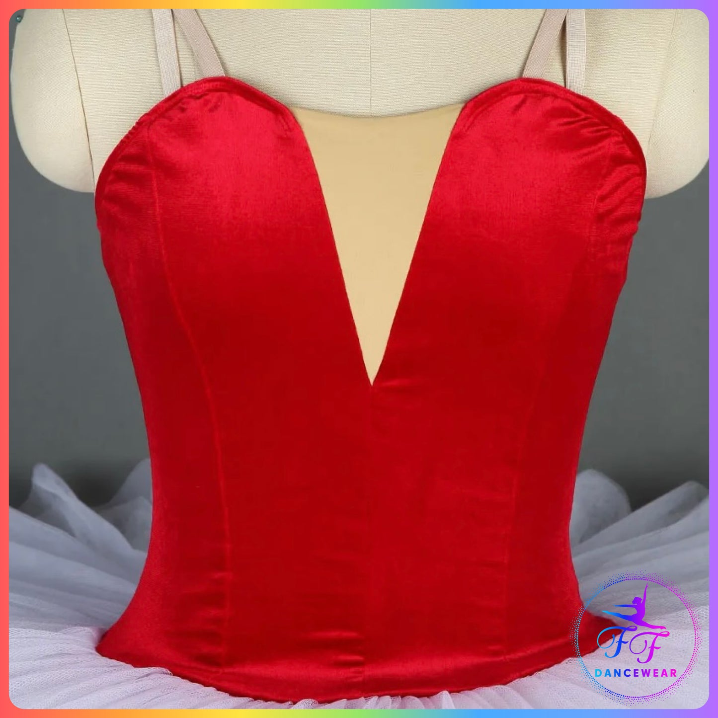 Red Velvet & White Stretch Pancake Ballet Tutu