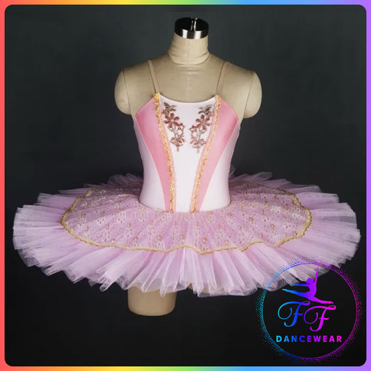 Pink Two Tone Stretch Pancake Ballet Tutu