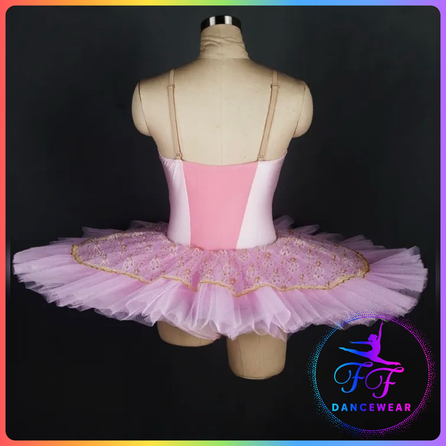 Pink Two Tone Stretch Pancake Ballet Tutu