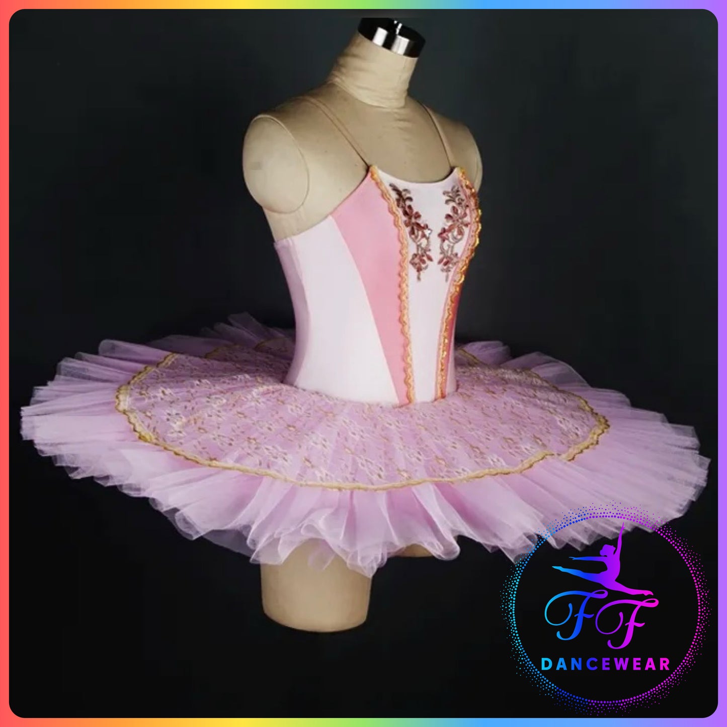 Pink Two Tone Stretch Pancake Ballet Tutu