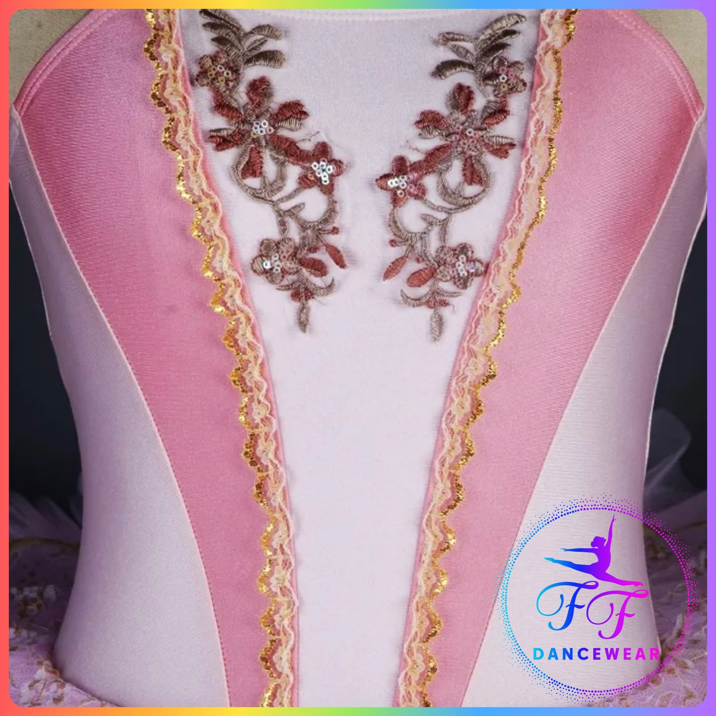 Pink Two Tone Stretch Pancake Ballet Tutu
