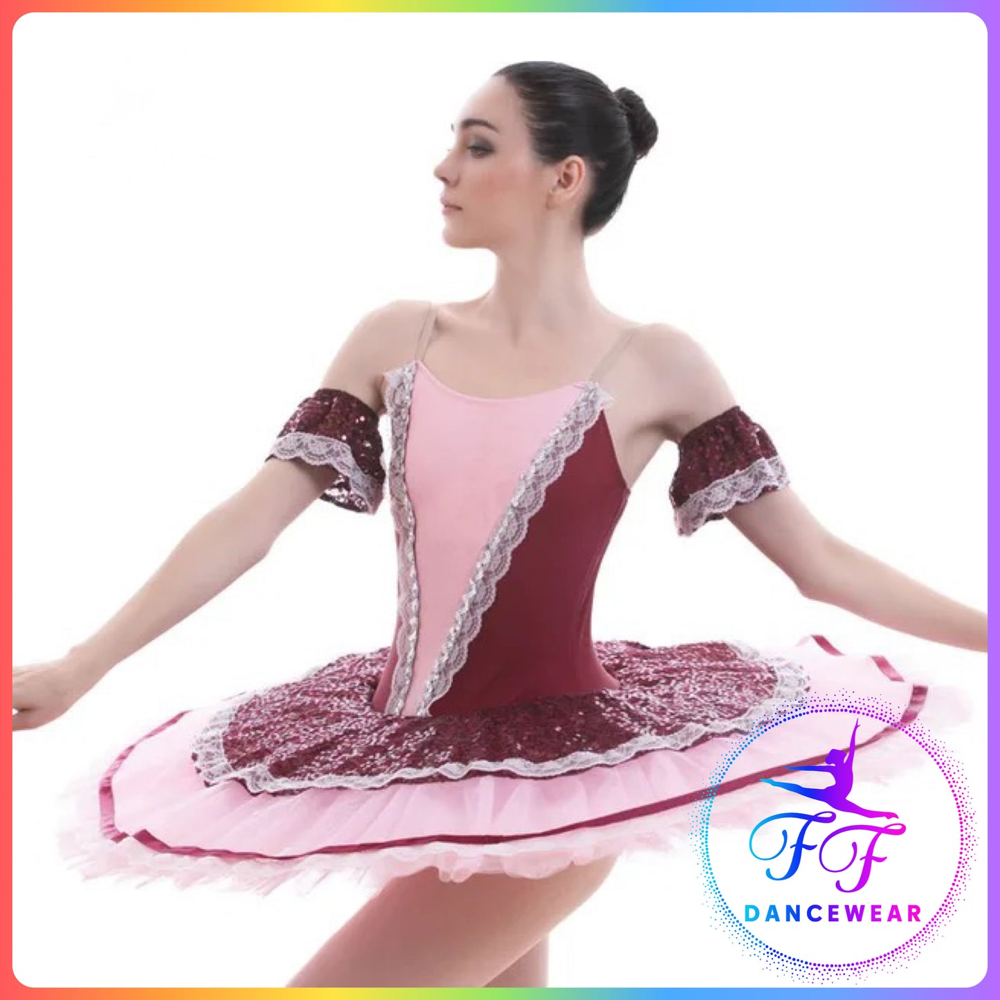 Burgundy Professional Ballet Pancake Tutu (Child & Adult Sizes)