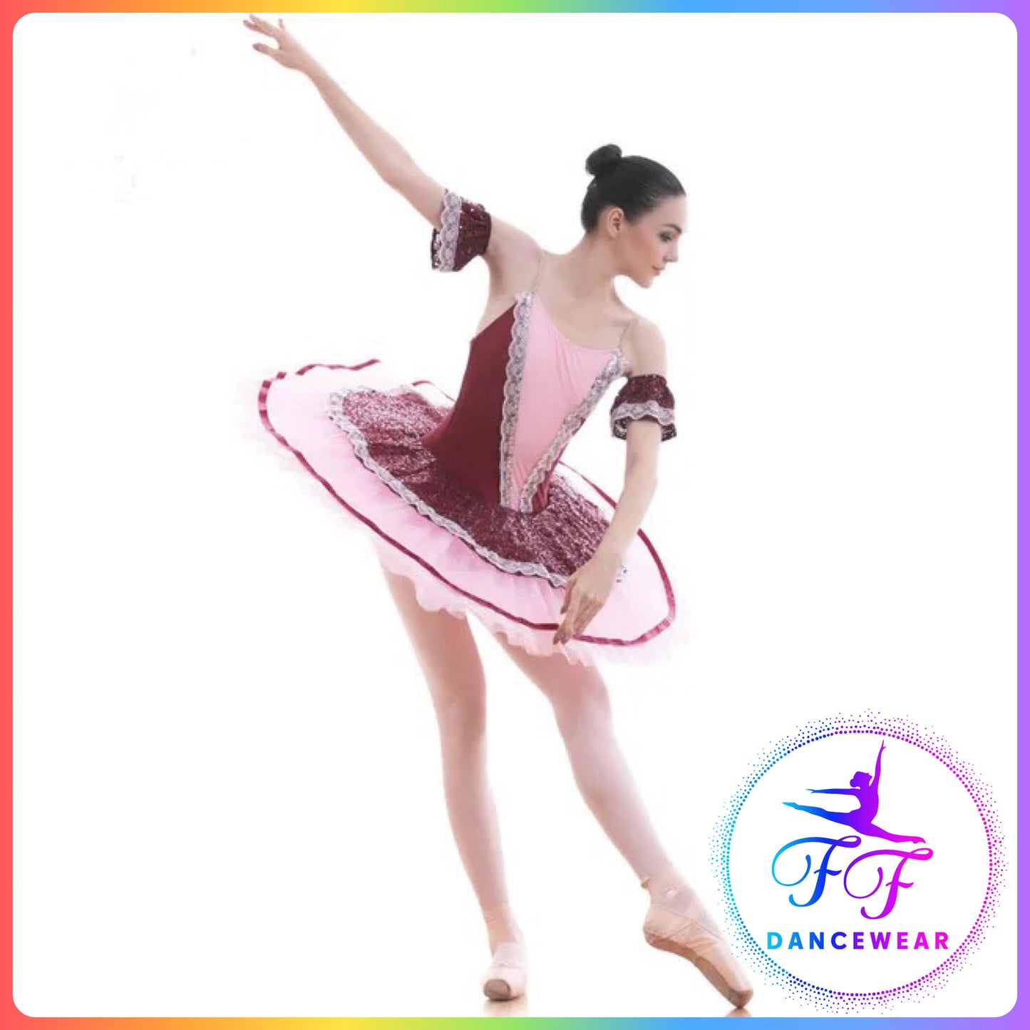 Burgundy Professional Ballet Pancake Tutu (Child & Adult Sizes)