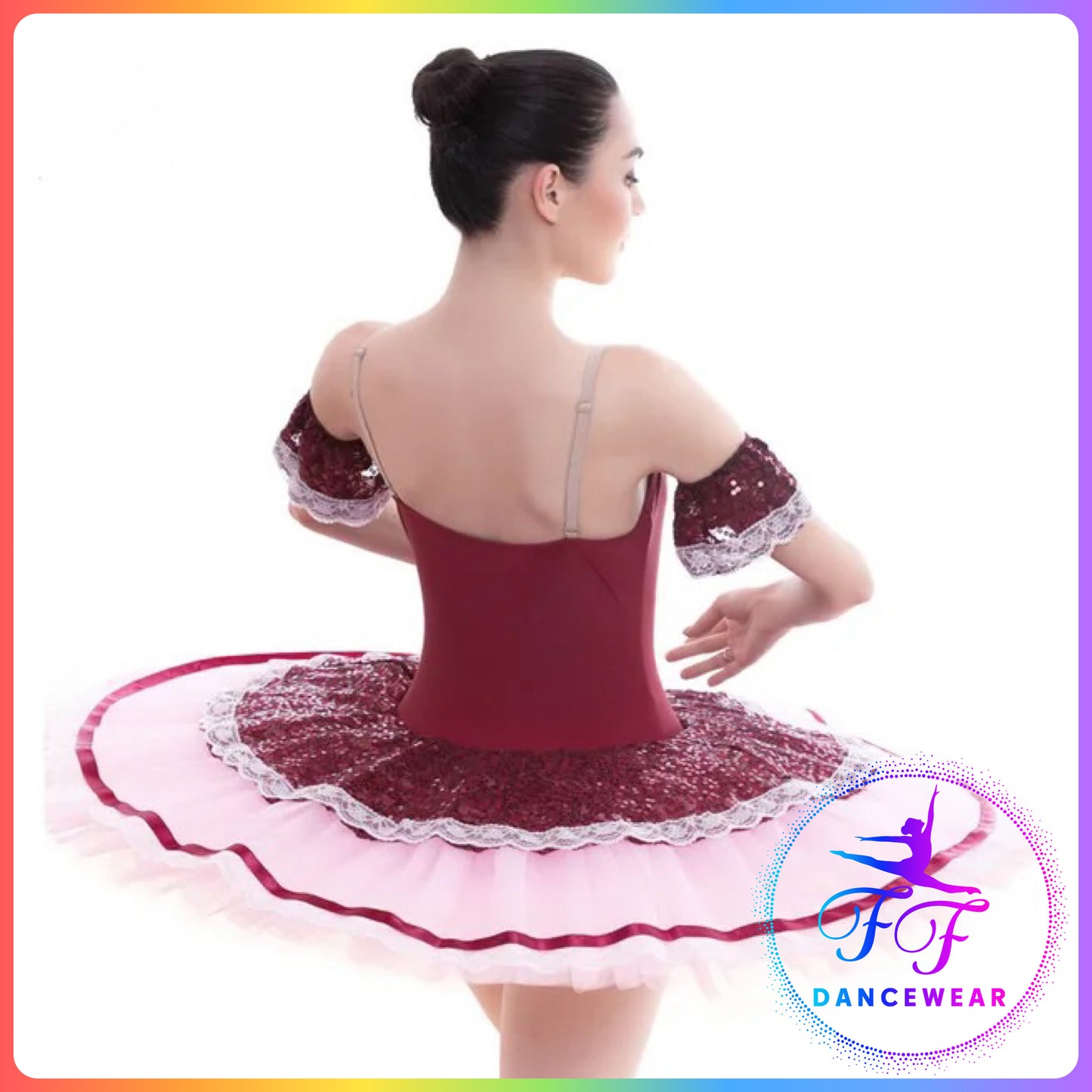 Burgundy Professional Ballet Pancake Tutu (Child & Adult Sizes)