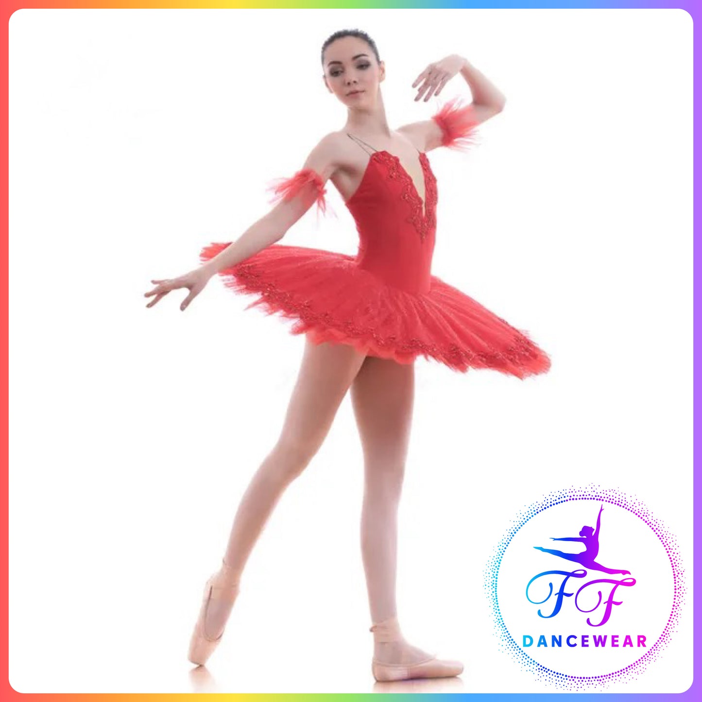 Red Sparkle Professional Ballet Pancake Tutu (Child & Adult Sizes)