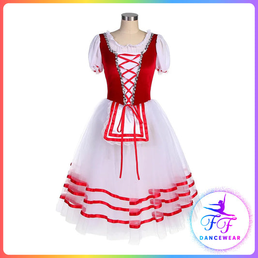 Red Velvet Bodice Romantic Tutu (Child & Adult Sizes)