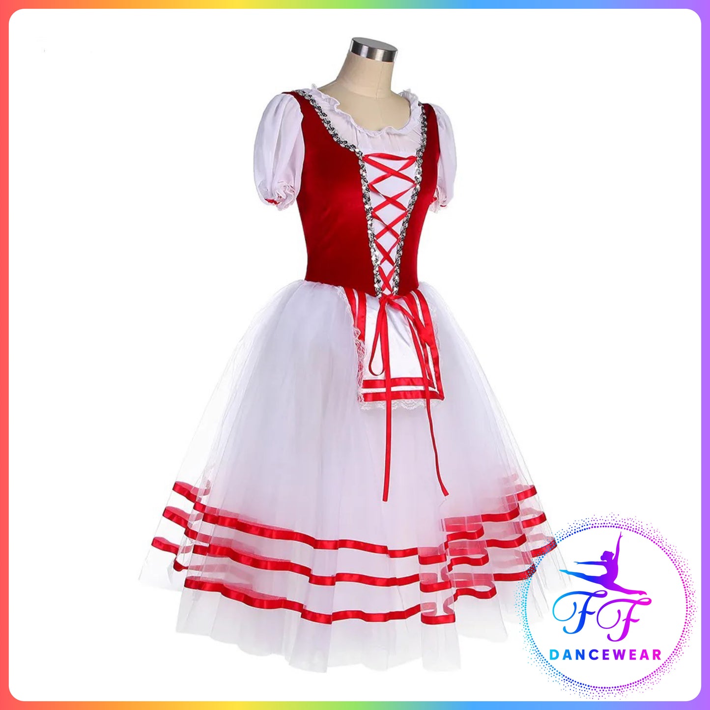 Red Velvet Bodice Romantic Tutu (Child & Adult Sizes)