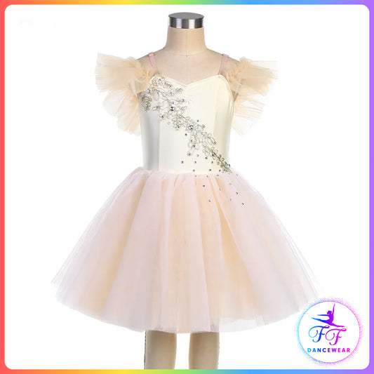 Peach Pink Off the Shoulder Romantic Tutu (Child & Adult Sizes)