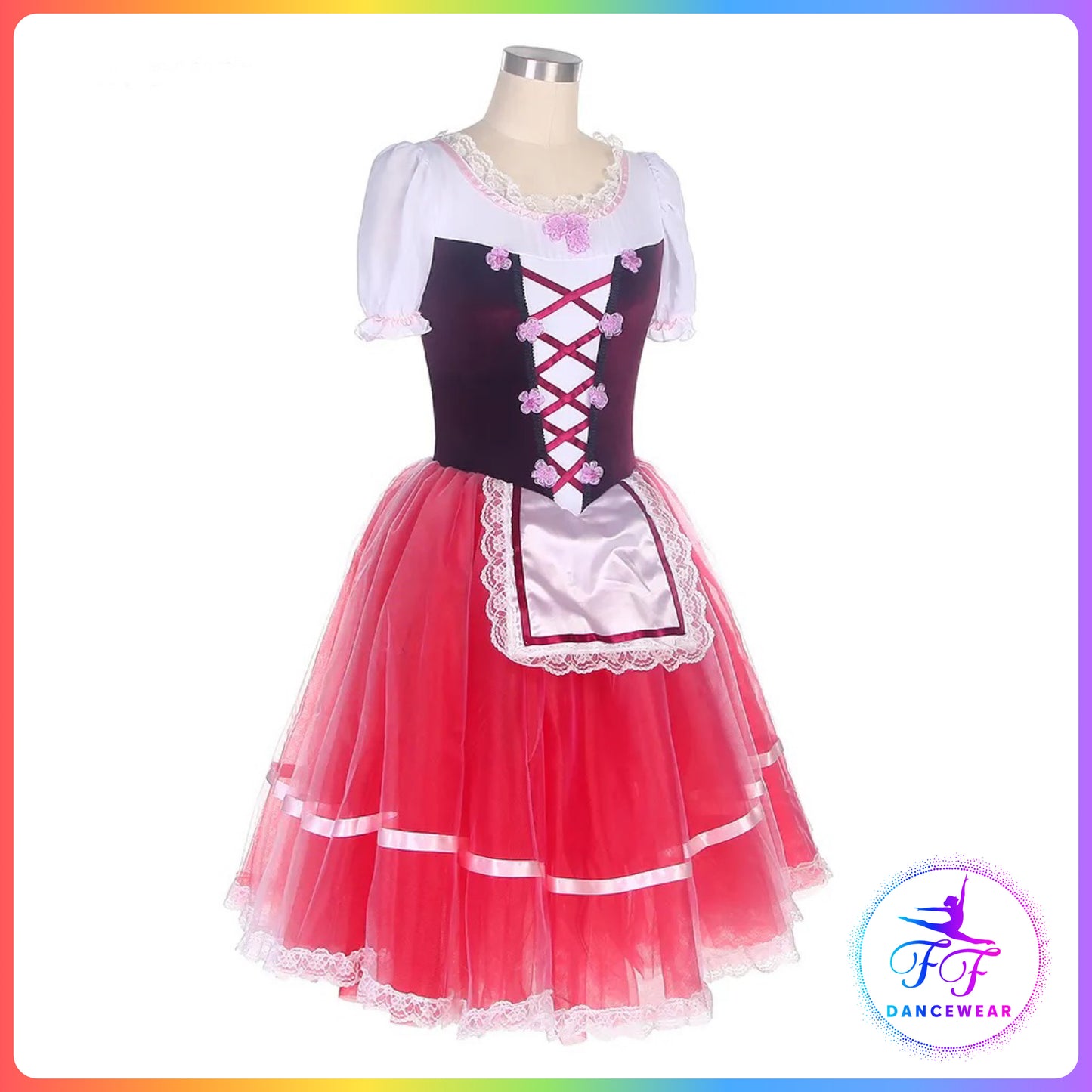 Red Giselle Style Ballet Dress (Child & Adult Sizes)