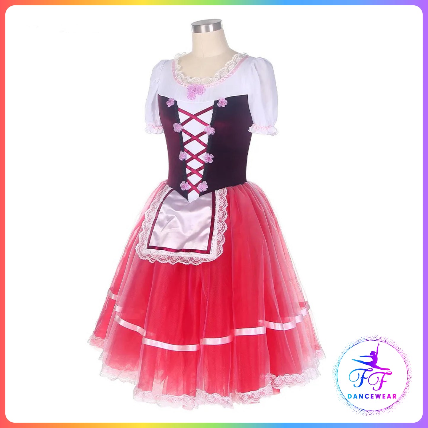 Red Giselle Style Ballet Dress (Child & Adult Sizes)